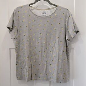 Croft and Barrow The Classic Tee Size Large 100% Cotton Grey